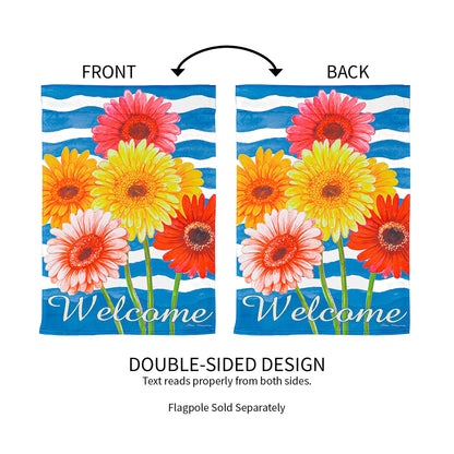 Spring Gerbera Bouquet Garden Suede Flag