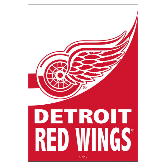 Detroit Red Wings Burlap House Flag