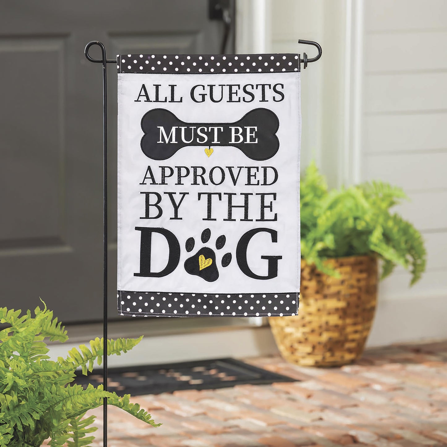 Approved by the Dog Garden Applique Flag