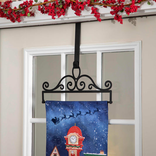 Scroll Garden Flag Over the Door Hanger