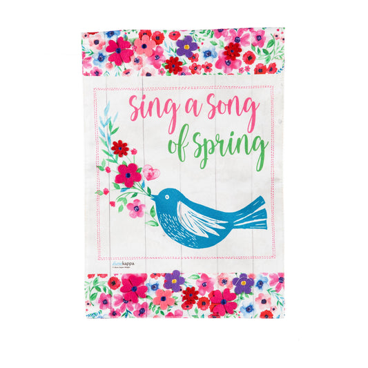 Spring Song Garden Linen Flag