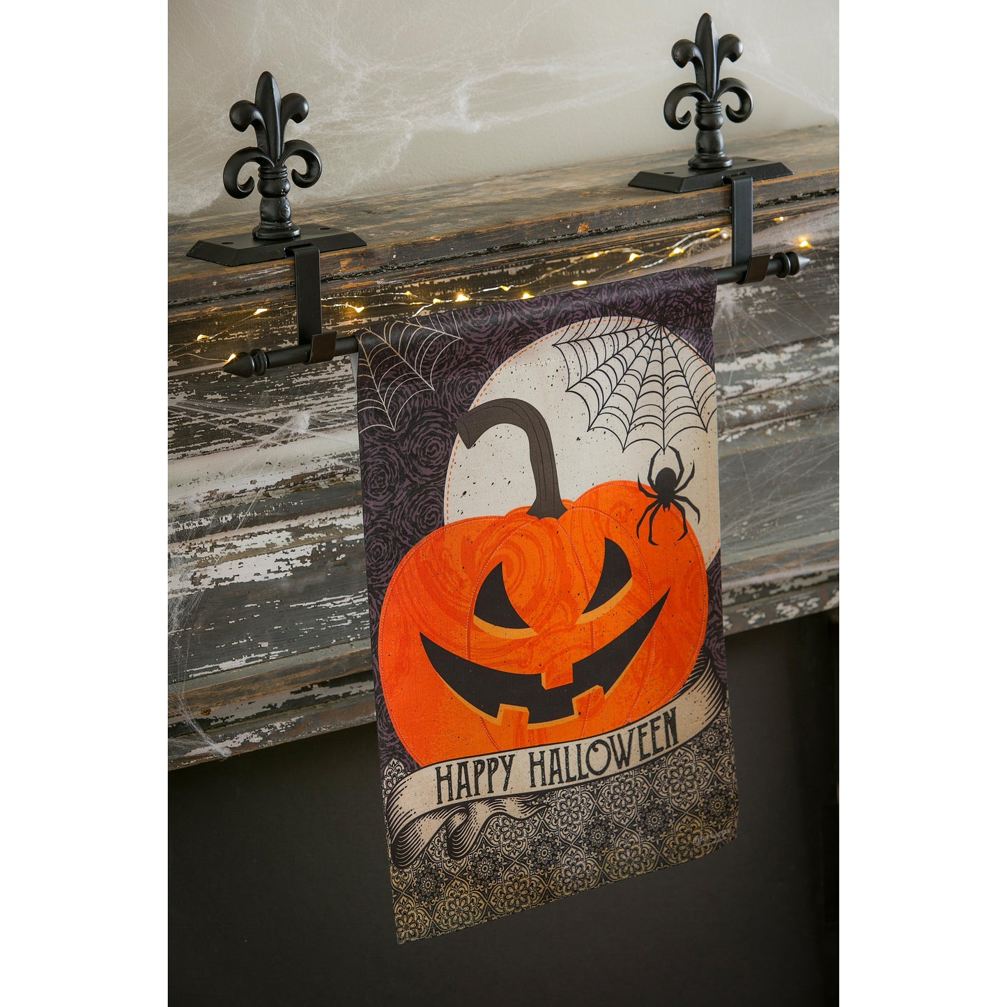 Happy Halloween Garden Suede Flag