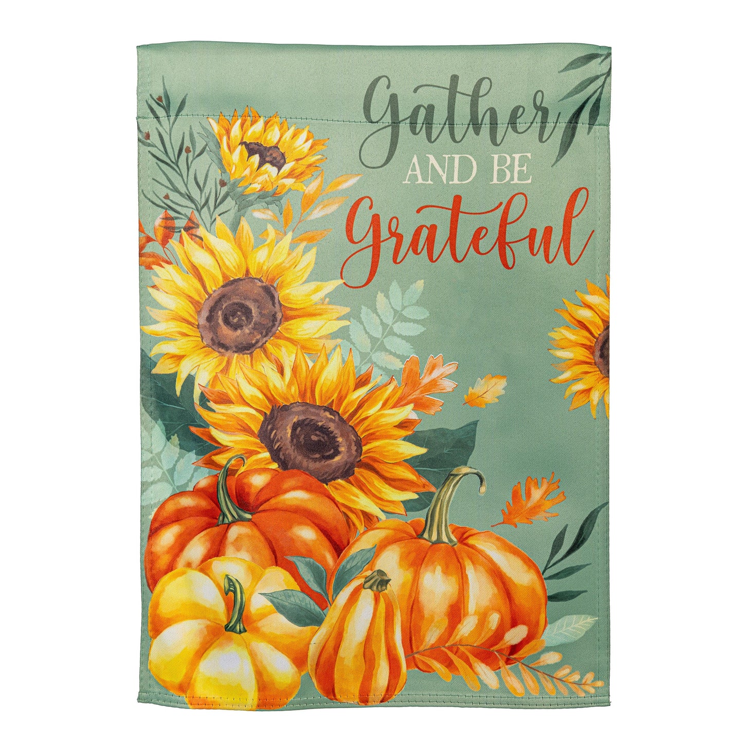 Grateful Gatherings Suede Garden Flag