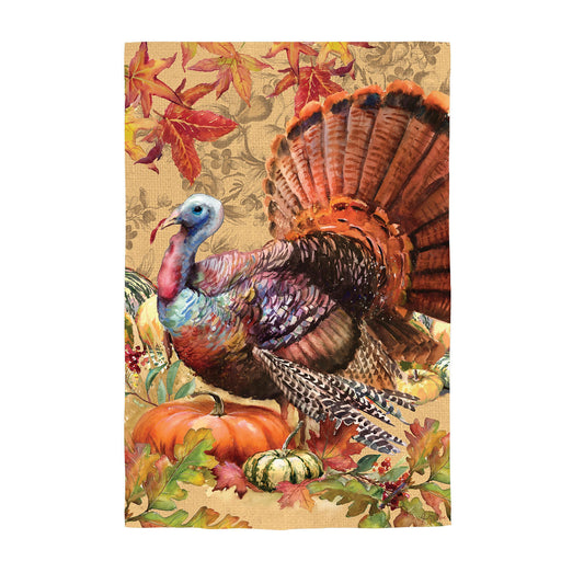 Thanksgiving Turkey Suede House Flag