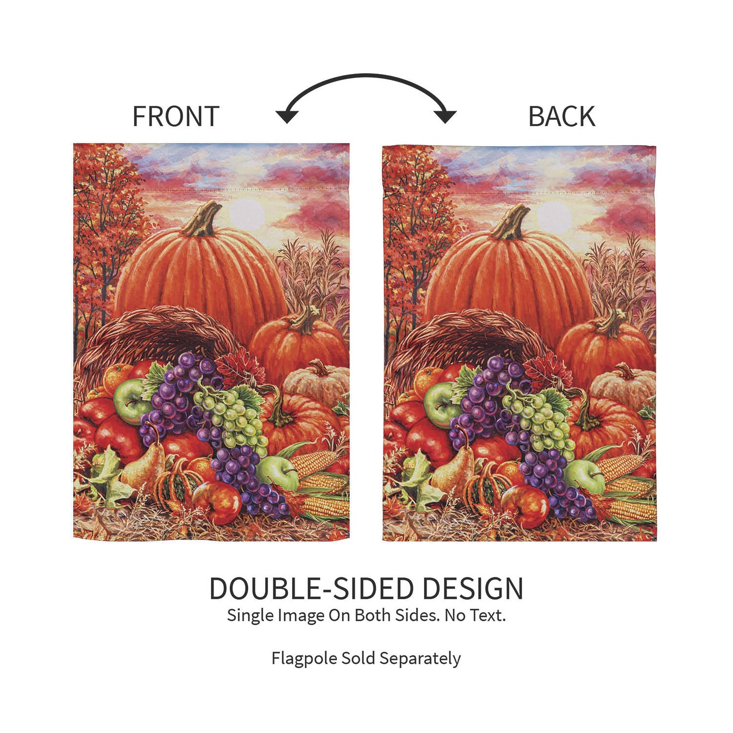 Plentiful Harvest Suede Garden Flag