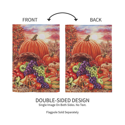 Plentiful Harvest Suede Garden Flag