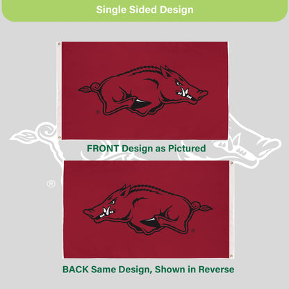 University of Arkansas Single Sided Estate Flag with 2 Grommets, 3'x5'