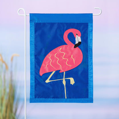 Flamingo Basic Applique Garden Flag