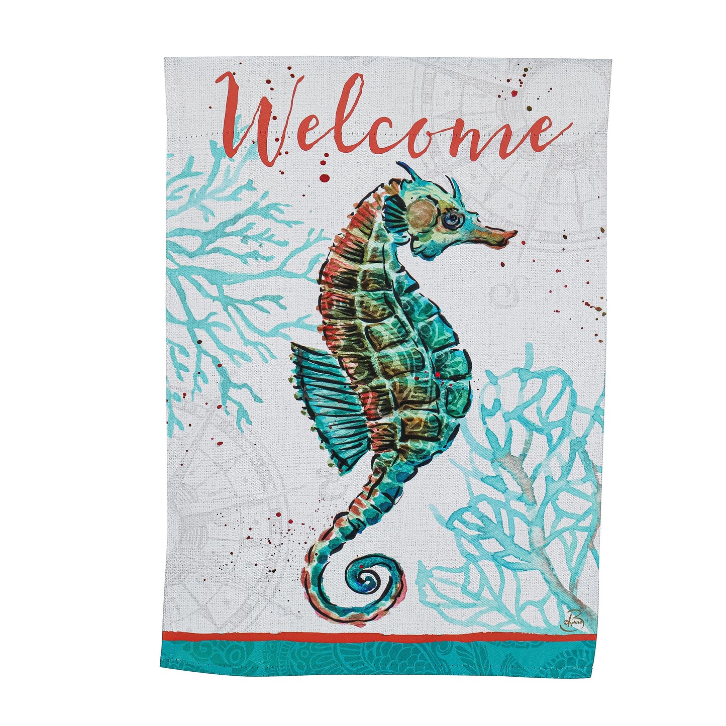 Ocean Finds Garden Suede Flag