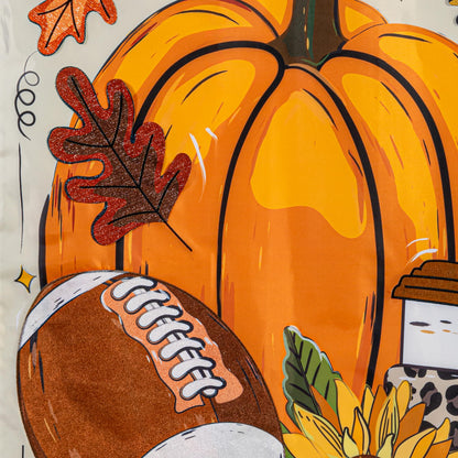Tis' The Season Fall Applique House Flag