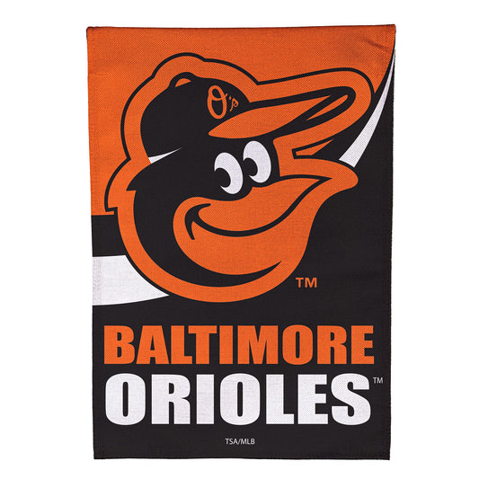 Baltimore Orioles Burlap House Flag