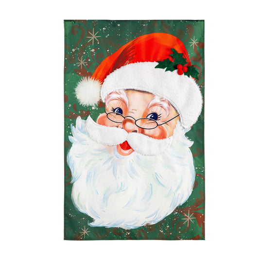 Merry Santa Linen House Flag