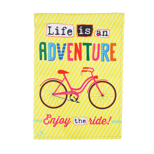 Life is an Adventure Garden Suede Flag