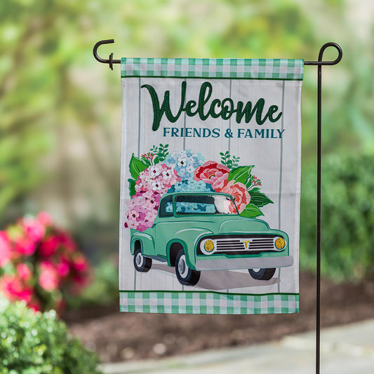 Spring Flower Delivery Garden Applique Flag