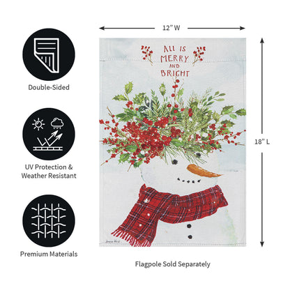 All is Merry and Bright Suede Garden Flag