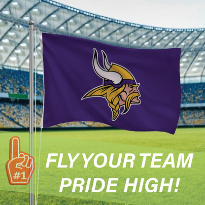 Minnesota Vikings Single Sided Estate Flag with 2 Grommets, 3'x5'