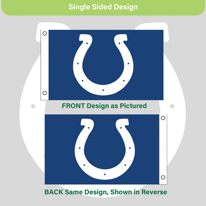 Indianapolis Colts Single Sided Flag w/ 2 Grommets, 3'x5'