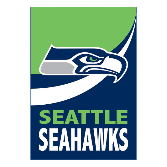 Seattle Seahawks Burlap Flag House Size