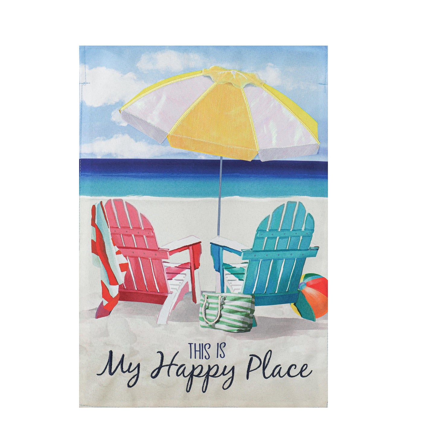 Colorful Chairs Garden Linen Flag