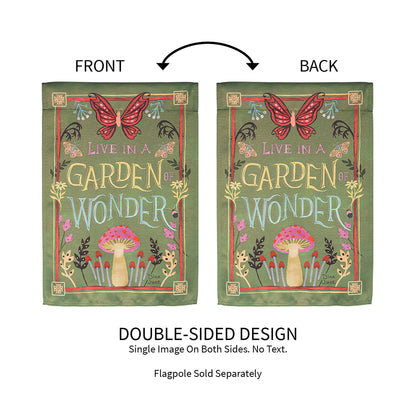 Garden of Wonder Suede Garden Flag