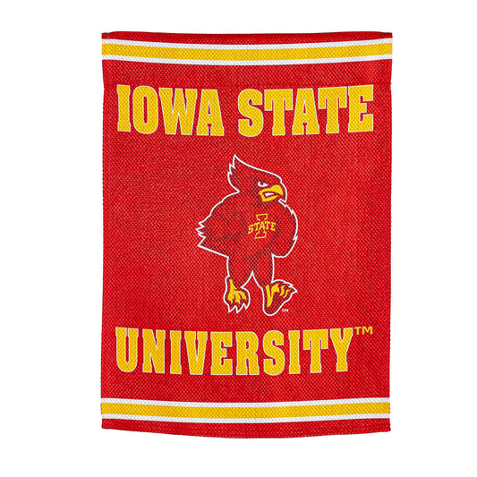 Embossed Suede Flag, House Size, Iowa State University