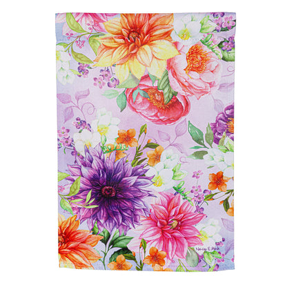 Rhapsody in Bloom Suede Garden Flag