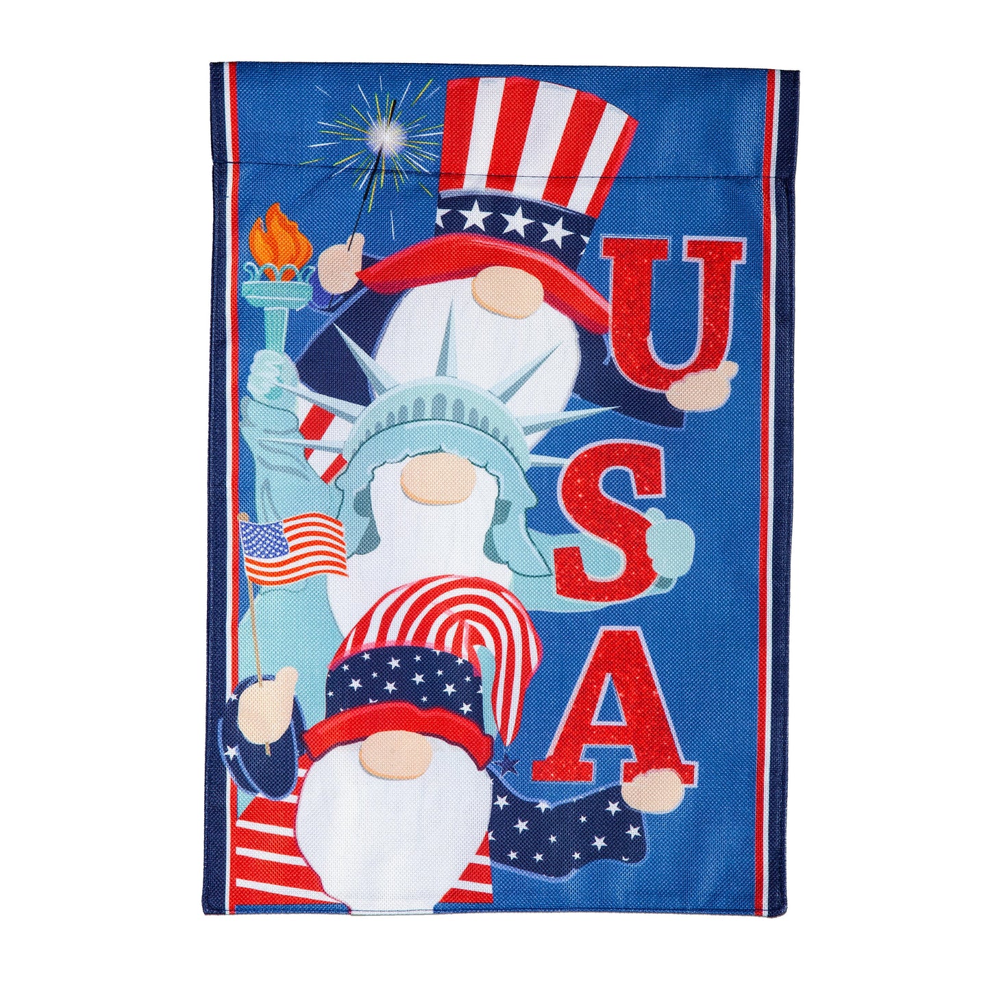 Burlap 4-Season Flags w/ Flag Stand, Set of 7, Welcome