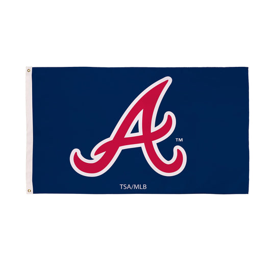 Atlanta Braves Single Sided Flag w/ 2 Grommets, 3'x5'