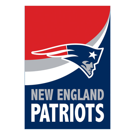 New England Patriots Burlap Flag House Size