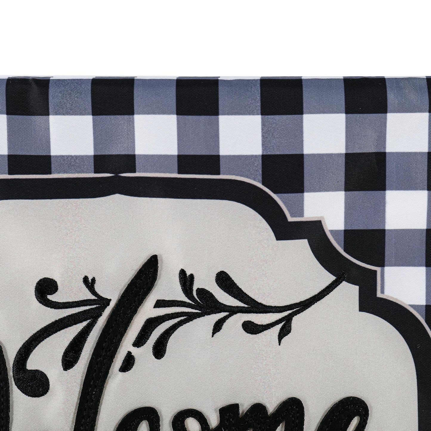 Classic Welcome Home Garden Applique Flag