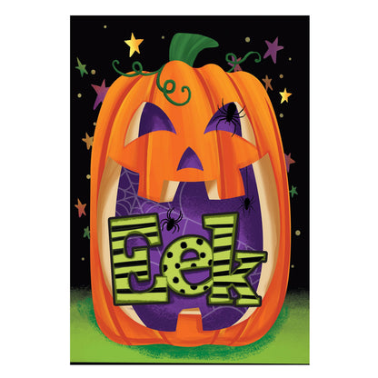 Boo Jack Pumpkin Suede House Flag
