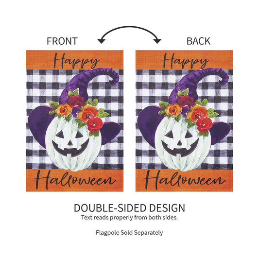 Pumpkin Witch Garden Suede Flag