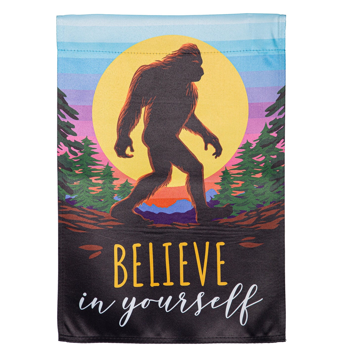 Big Foot Believe In Yourself Suede Garden Flag