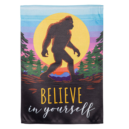 Big Foot Believe In Yourself Suede Garden Flag