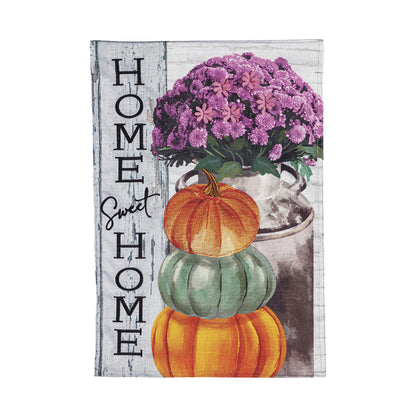 Rustic Fall Greetings Garden Burlap Flag
