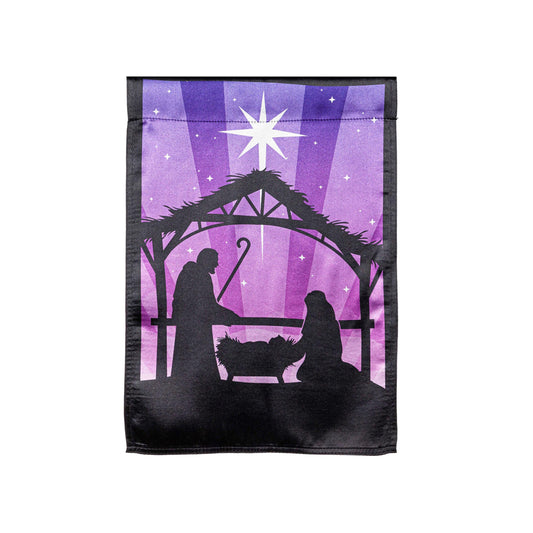 Nativity Lustre Reversible House Flag