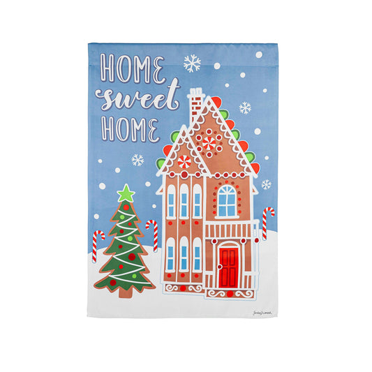 Gingerbread Home Suede House Flag