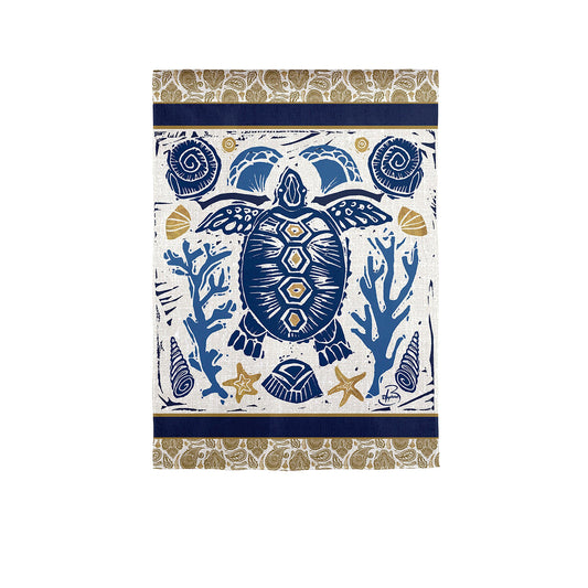 Primitive Sea Garden Suede Flag