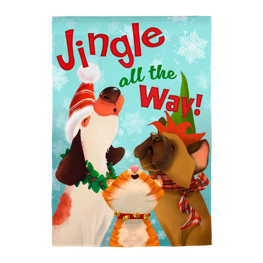 Jingle All the Way Suede House Flag