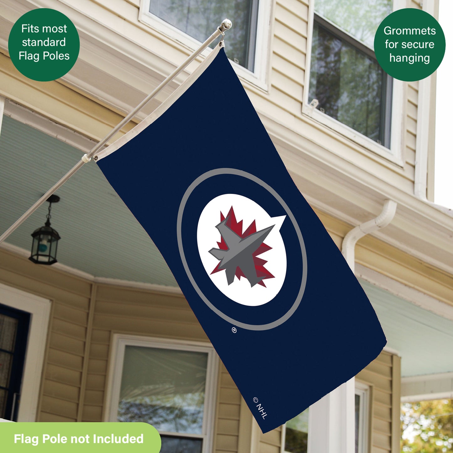 Winnipeg Jets Single Sided Flag w/ 2 Grommets, 3'x5'