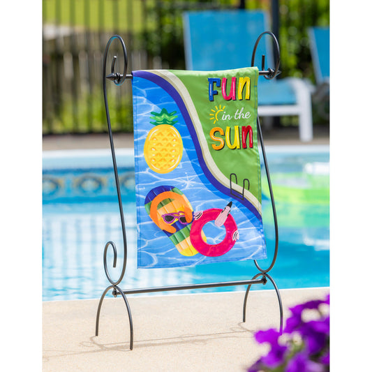 Fun in the Sun Pool Day Applique Garden Flag