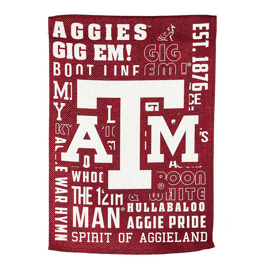 Double-Sided Fan Rules College Team Pride Sueded House Flag, Texas A&M