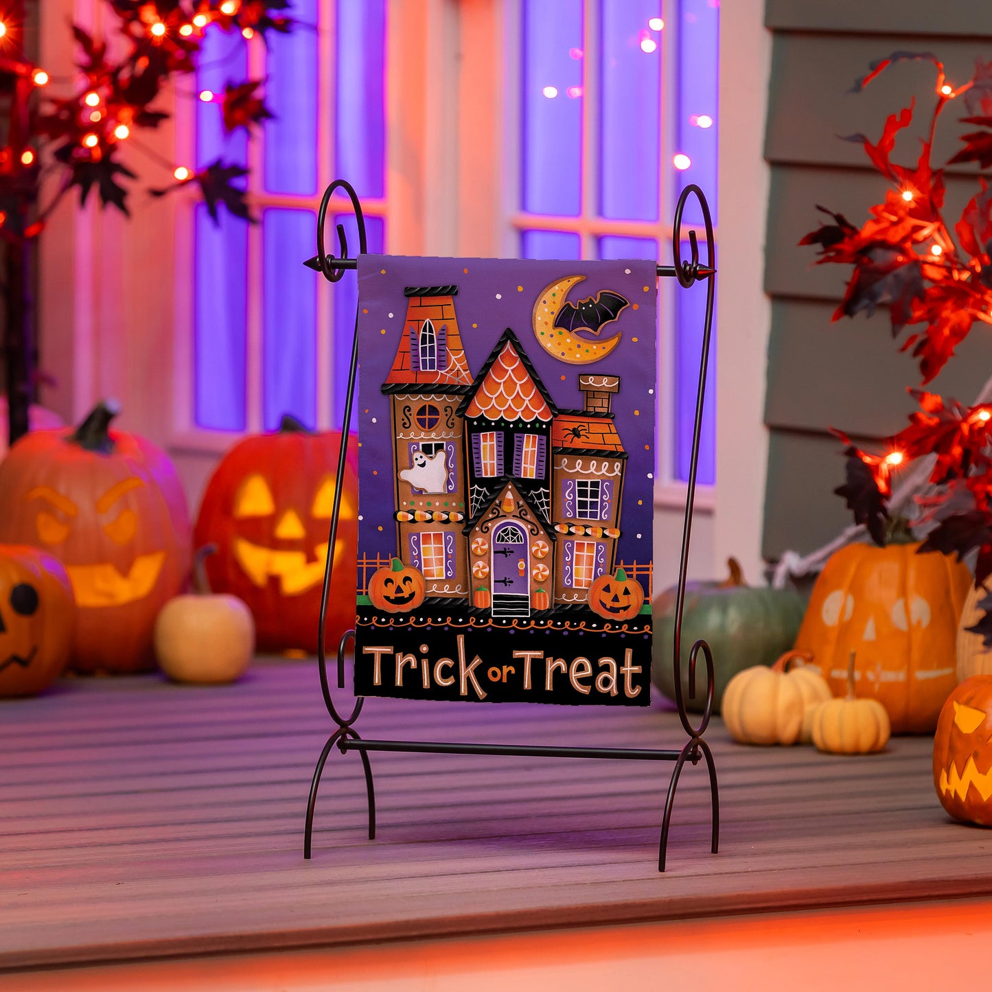 Trick or Sweets Lustre Garden Flag