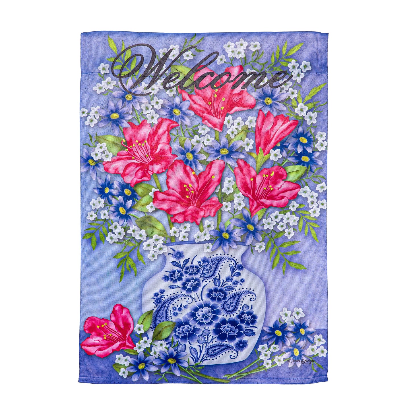 Early Azaleas Suede Garden Flag