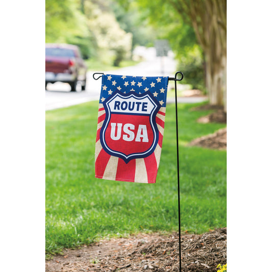 Route USA Garden Burlap Flag