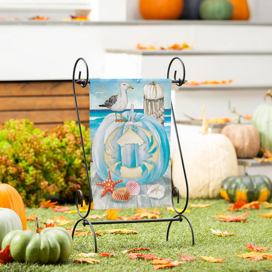 Crab O' Lantern Suede Garden Flag