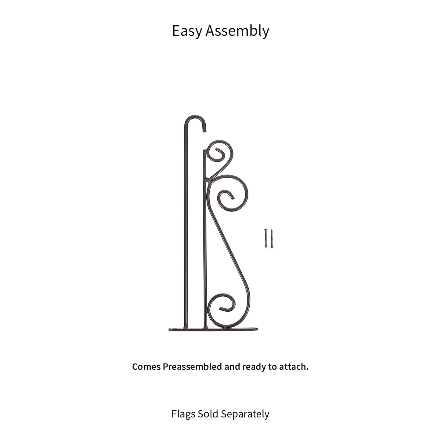 Swirl Wall-Mount Garden Flag Hanger