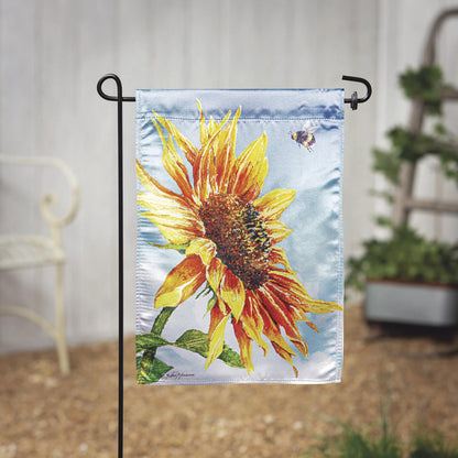 New Morning Sunflower Lustre Garden Flag