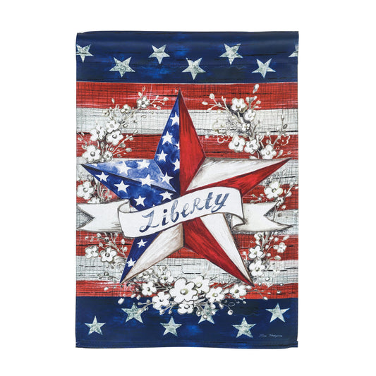 Liberty Star Garden Suede Flag
