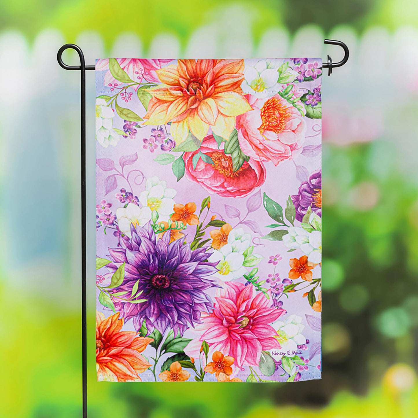 Rhapsody in Bloom Suede Garden Flag